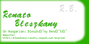 renato bleszkany business card